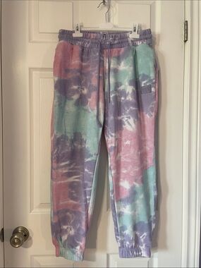 Aeropostale Pastel Tie-Dye Sweatpants - Pink, Purple, Mint - Women’s